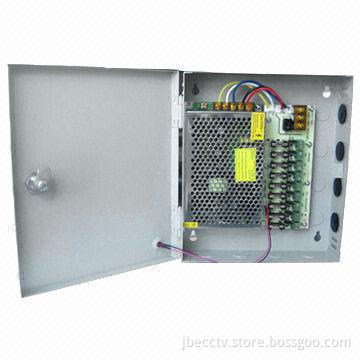 CCTV Power Supply with 12V DC Output Voltage and 5A Current, Suitable for Cameras